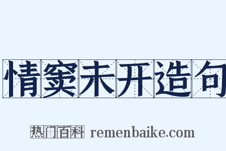 情窦未开造句是什么意思的图片